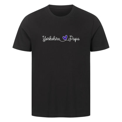 Premium T-Shirt "Yorkshire Terrier - Papa" Schwarz – hunde-shirt.de