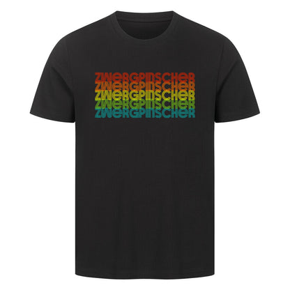 Premium T-Shirt "Zwergpinscher - RETRO" Schwarz – hunde-shirt.de