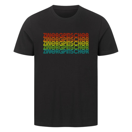 Premium T-Shirt "Zwergpinscher - RETRO" Schwarz – hunde-shirt.de
