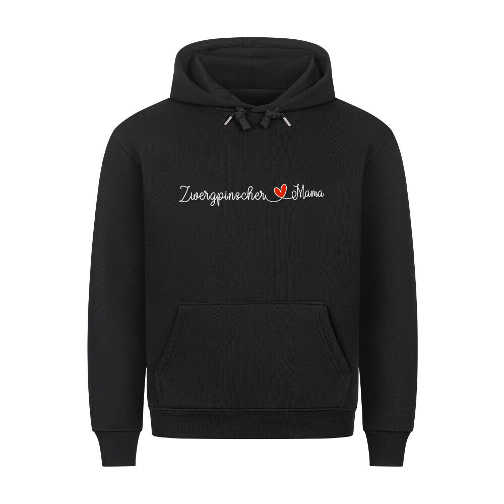 Premium Hoodie "Zwergpinscher - Mama" Schwarz – hunde-shirt.de