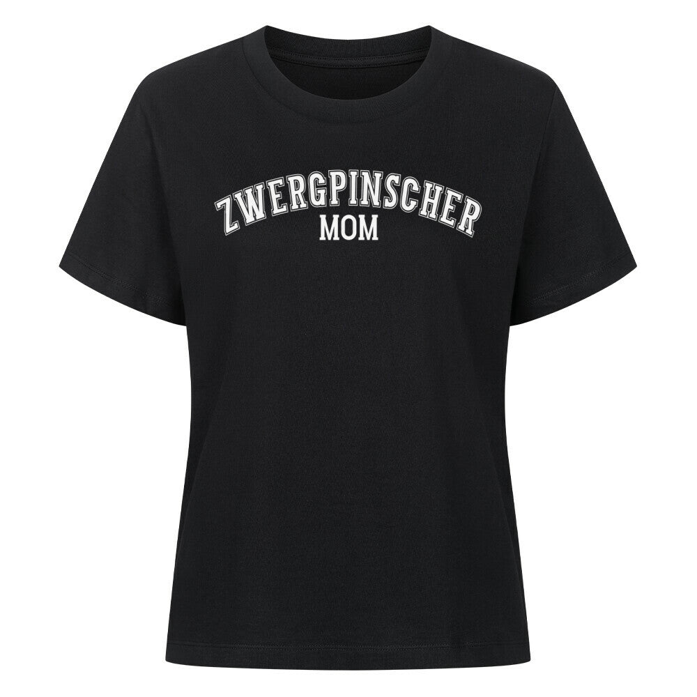 Premium Damen-Shirt "Zwergpinscher - MOM" Schwarz – hunde-shirt.de