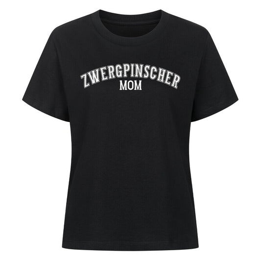 Premium Damen-Shirt "Zwergpinscher - MOM" Schwarz – hunde-shirt.de