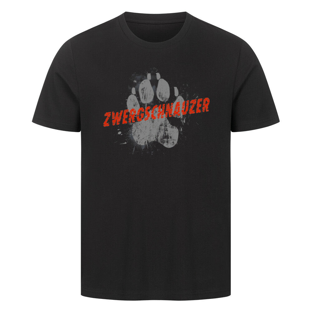Premium T-Shirt "Zwergschnauzer - PAW" Schwarz – hunde-shirt.de