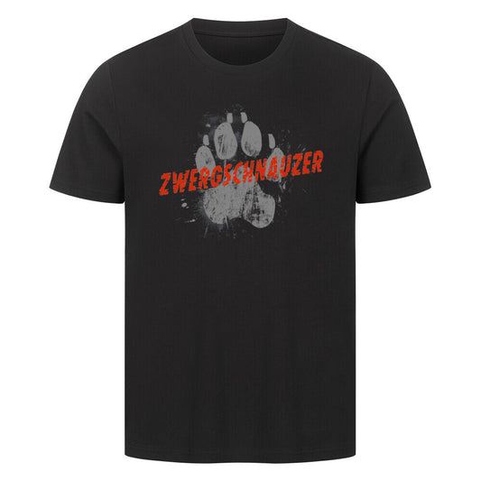 Premium T-Shirt "Zwergschnauzer - PAW" Schwarz – hunde-shirt.de