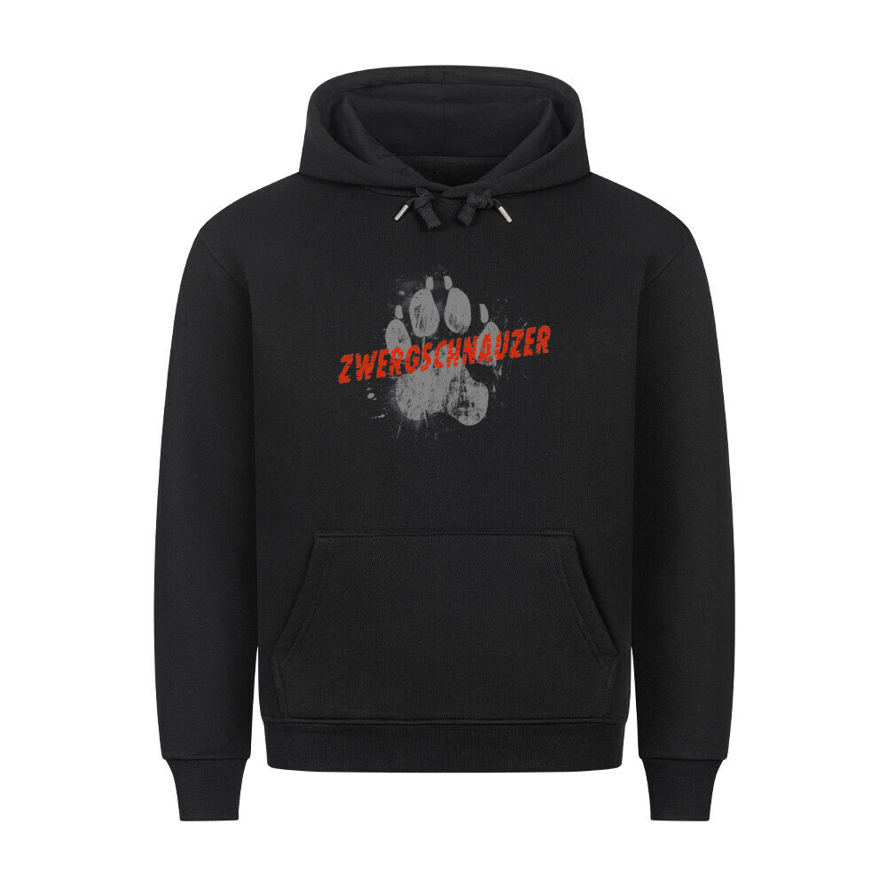 Premium Hoodie "Zwergschnauzer - PAW" Schwarz – hunde-shirt.de