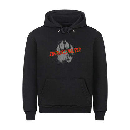 Premium Hoodie "Zwergschnauzer - PAW" Schwarz – hunde-shirt.de