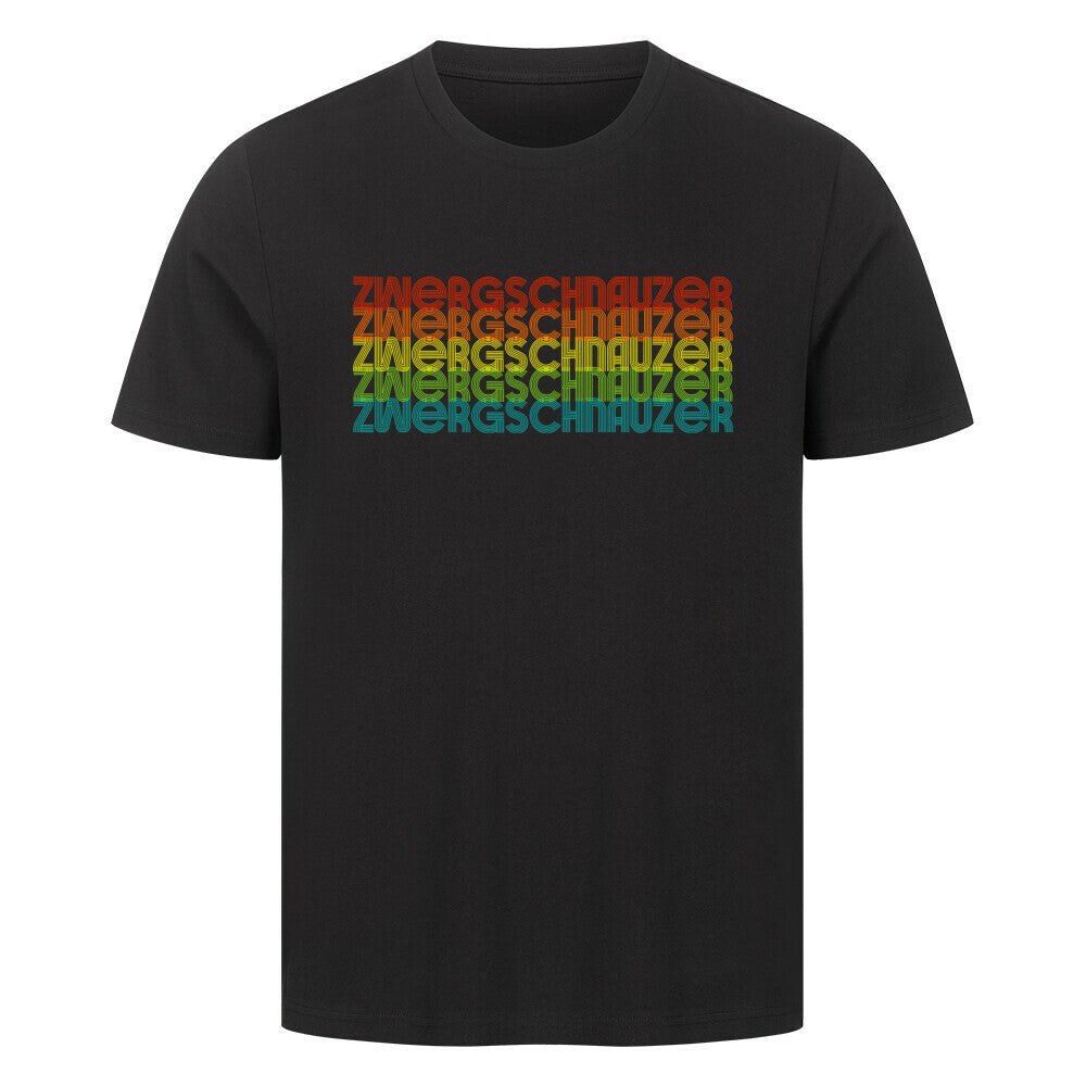 Premium T-Shirt "Zwergschnauzer - RETRO" Schwarz – hunde-shirt.de