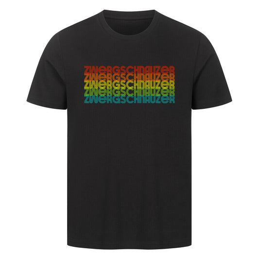 Premium T-Shirt "Zwergschnauzer - RETRO" Schwarz – hunde-shirt.de