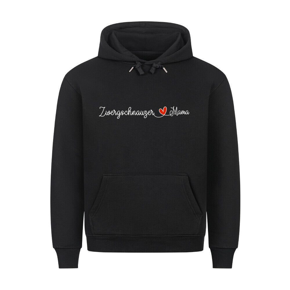 Premium Hoodie "Zwergschnauzer - Mama" Schwarz – hunde-shirt.de