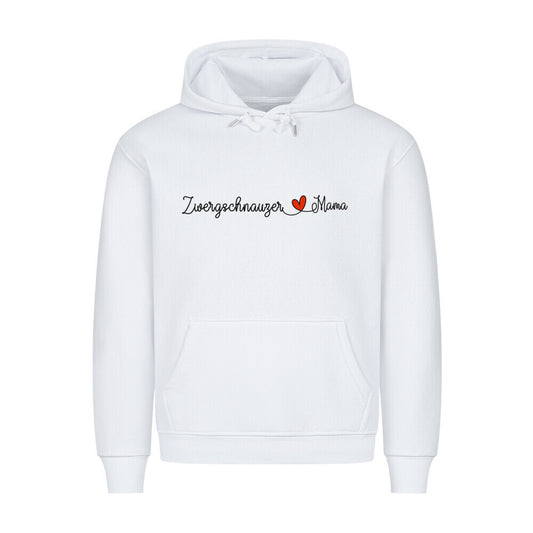 Premium Hoodie "Zwergschnauzer - Mama" Weiß – hunde-shirt.de