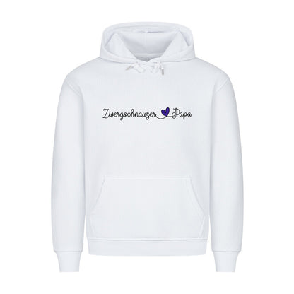 Premium Hoodie "Zwergschnauzer - Papa" Weiß – hunde-shirt.de