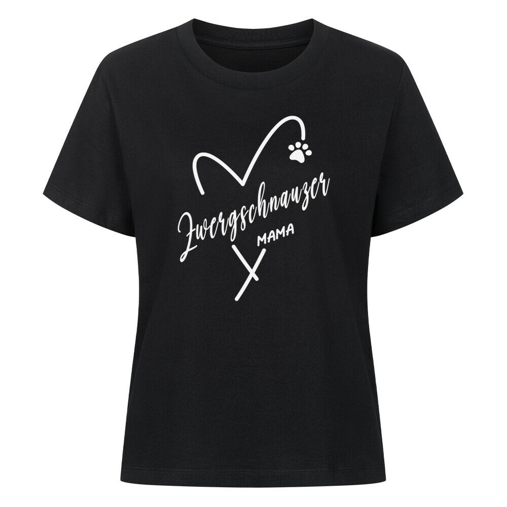 Premium Damen-Shirt "Zwergschnauzer - MAMA" Schwarz – hunde-shirt.de