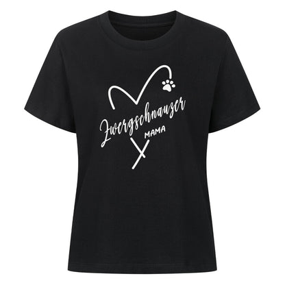 Premium Damen-Shirt "Zwergschnauzer - MAMA" Schwarz – hunde-shirt.de