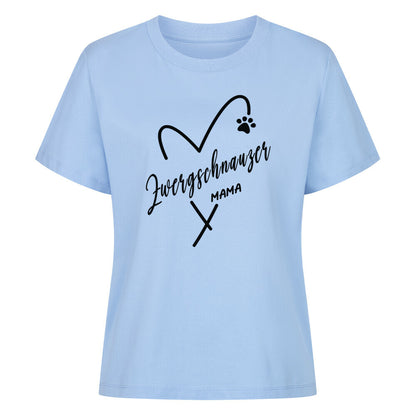 Premium Damen-Shirt "Zwergschnauzer - MAMA" Sky Blue – hunde-shirt.de