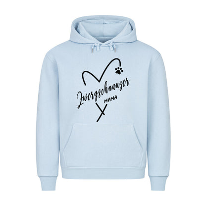 Premium Hoodie "Zwergschnauzer - MAMA" Babyblau – hunde-shirt.de