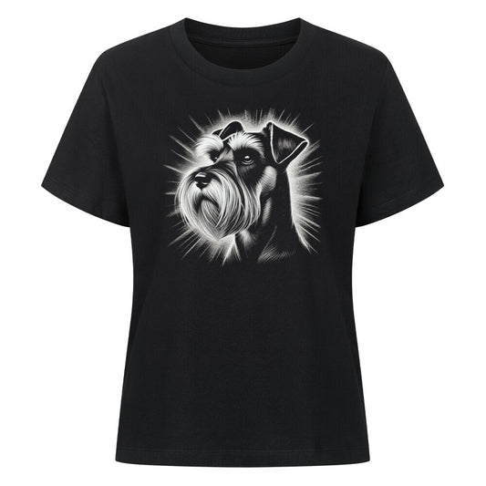 Premium Damen-Shirt "Zwergschnauzer - Shine" Schwarz – hunde-shirt.de