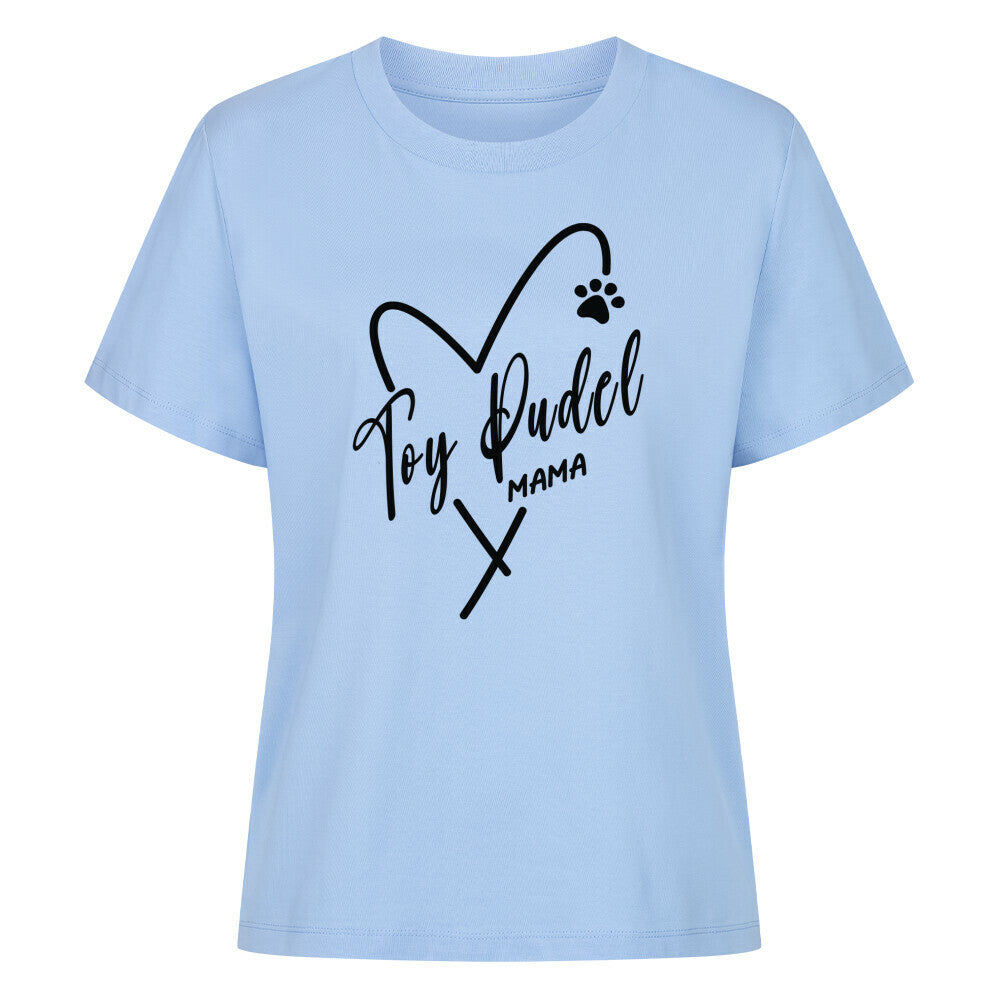 Premium Damen-Shirt "Toypudel - Mama" Sky Blue – hunde-shirt.de