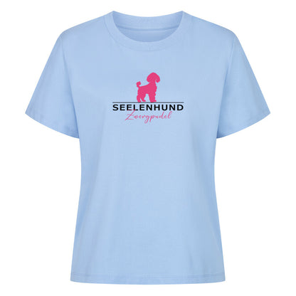 Premium Damen-Shirt "Zwergpudel - Seelenhund" Sky Blue – hunde-shirt.de