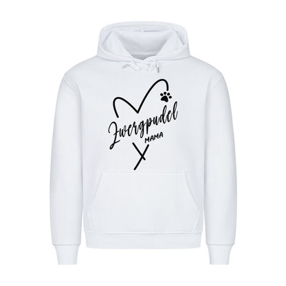 Premium Hoodie "Zwergpudel - MAMA" Weiß – hunde-shirt.de