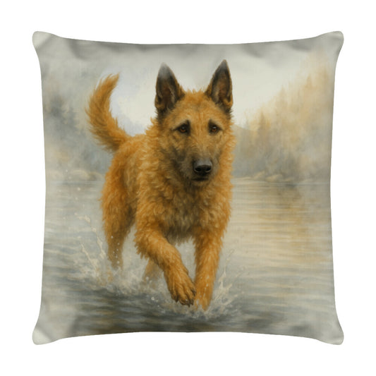Kissen "Laekenois - Run" Weiß – hunde-shirt.de