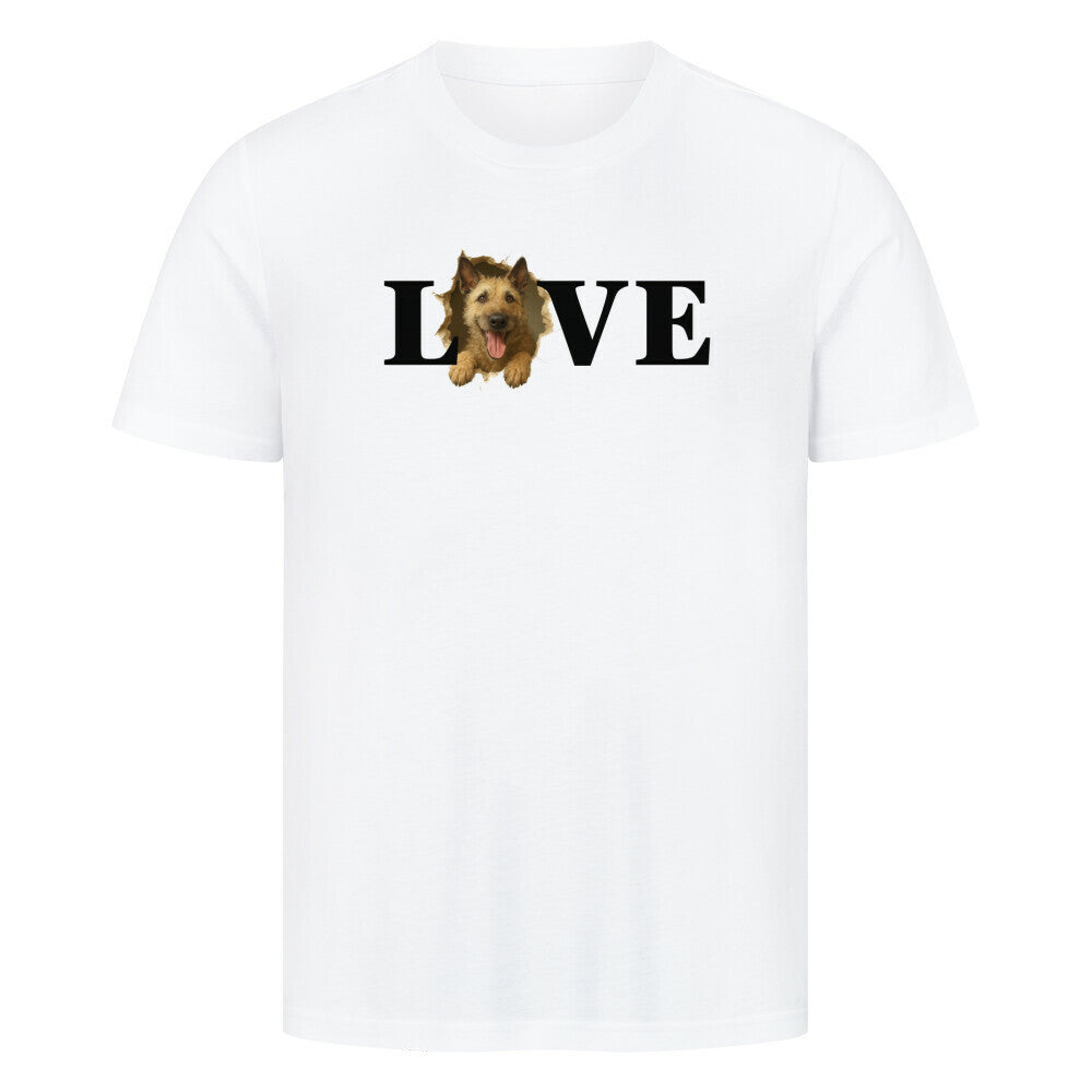 Premium T-Shirt "Laekenois - LOVE" Weiß – hunde-shirt.de