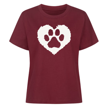 Premium Damen-Shirt "Hundeliebe" Burgunder – hunde-shirt.de