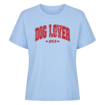 Premium Damen-Shirt "DOG LOVER CLUB" Sky Blue – hunde-shirt.de