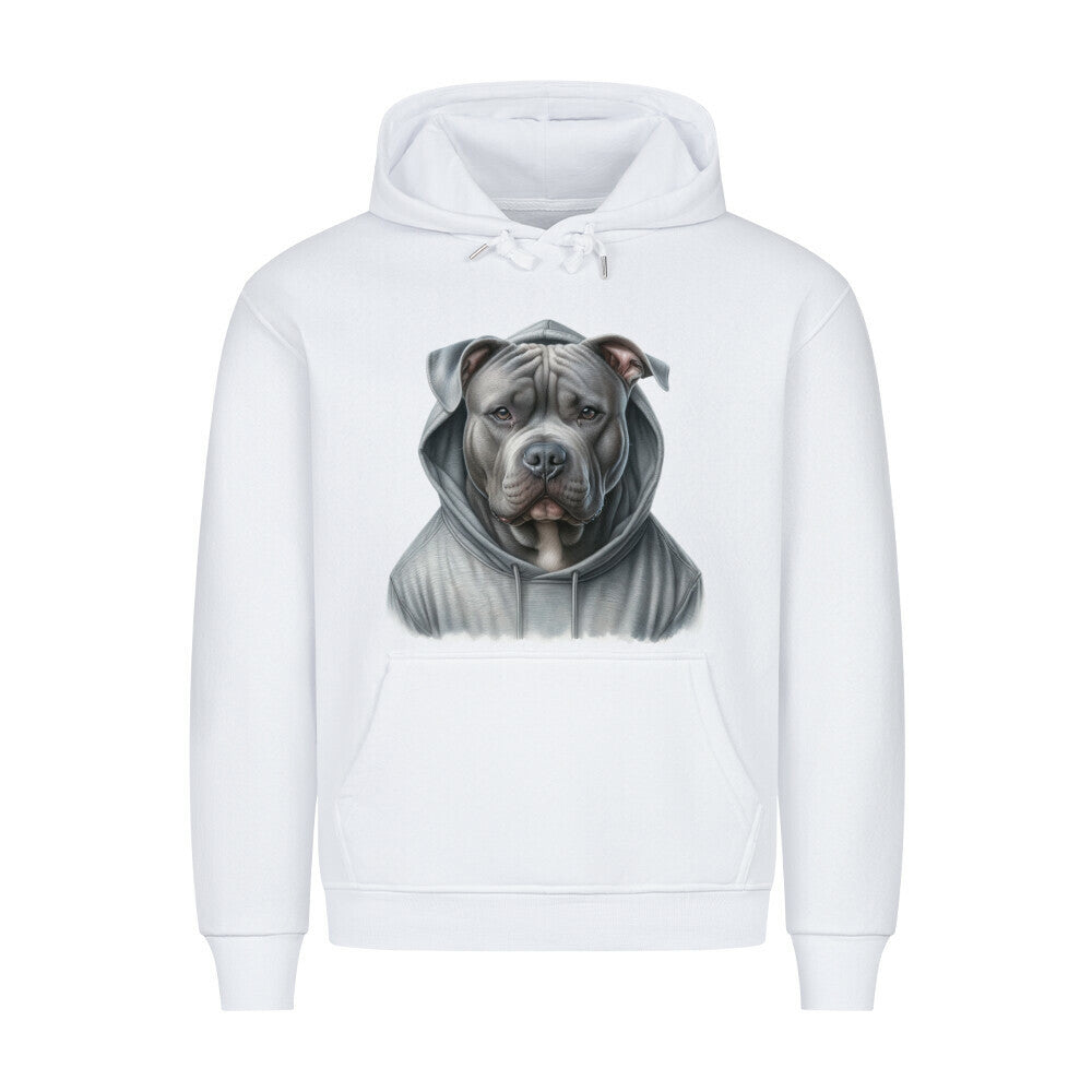Premium Hoodie "Bully XL / XXL - Hooded" Weiß – hunde-shirt.de