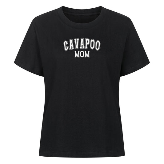 Premium Damen-Shirt "Cavapoo - MOM" Schwarz – hunde-shirt.de