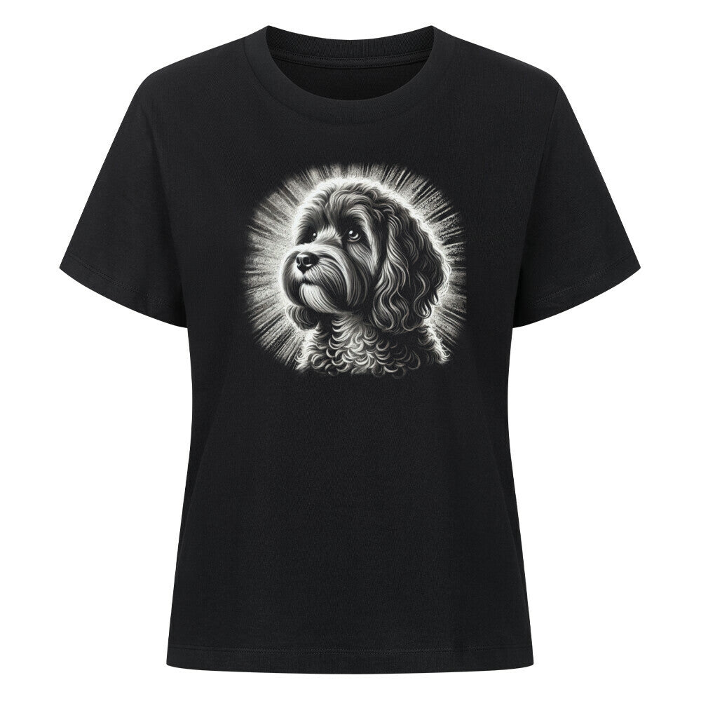 Premium Damen-Shirt "Cavapoo - Shine" Schwarz – hunde-shirt.de