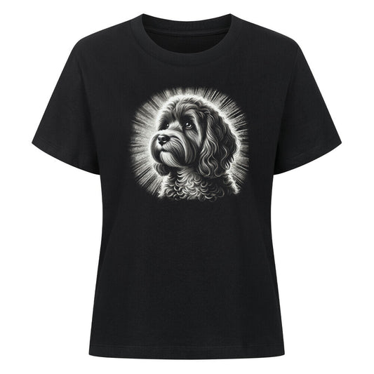 Premium Damen-Shirt "Cavapoo - Shine" Schwarz – hunde-shirt.de