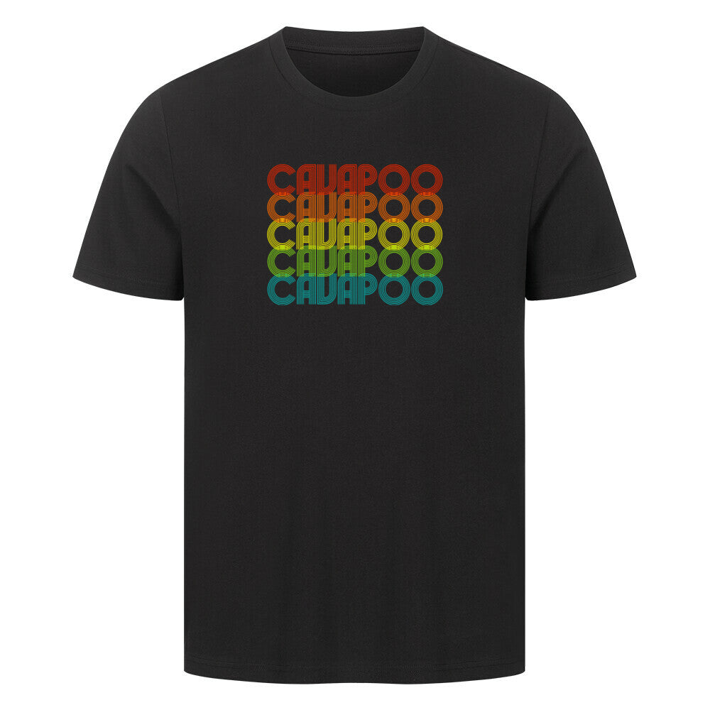 Premium T-Shirt "Cavapoo - RETRO" Schwarz – hunde-shirt.de
