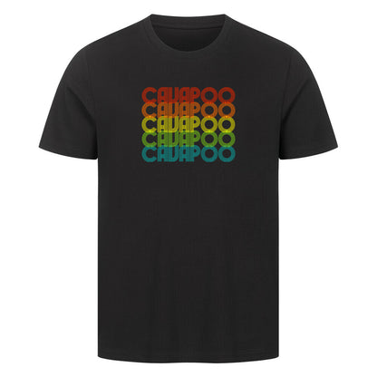 Premium T-Shirt "Cavapoo - RETRO" Schwarz – hunde-shirt.de