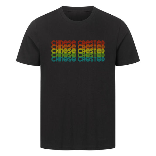Premium T-Shirt "Chinese Crested - RETRO" Schwarz – hunde-shirt.de
