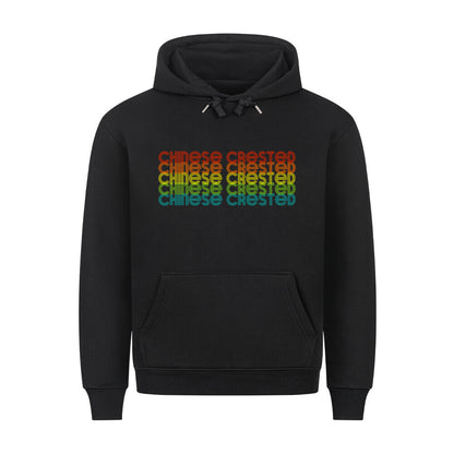 Premium Hoodie "Chinese Crested - RETRO" Schwarz – hunde-shirt.de