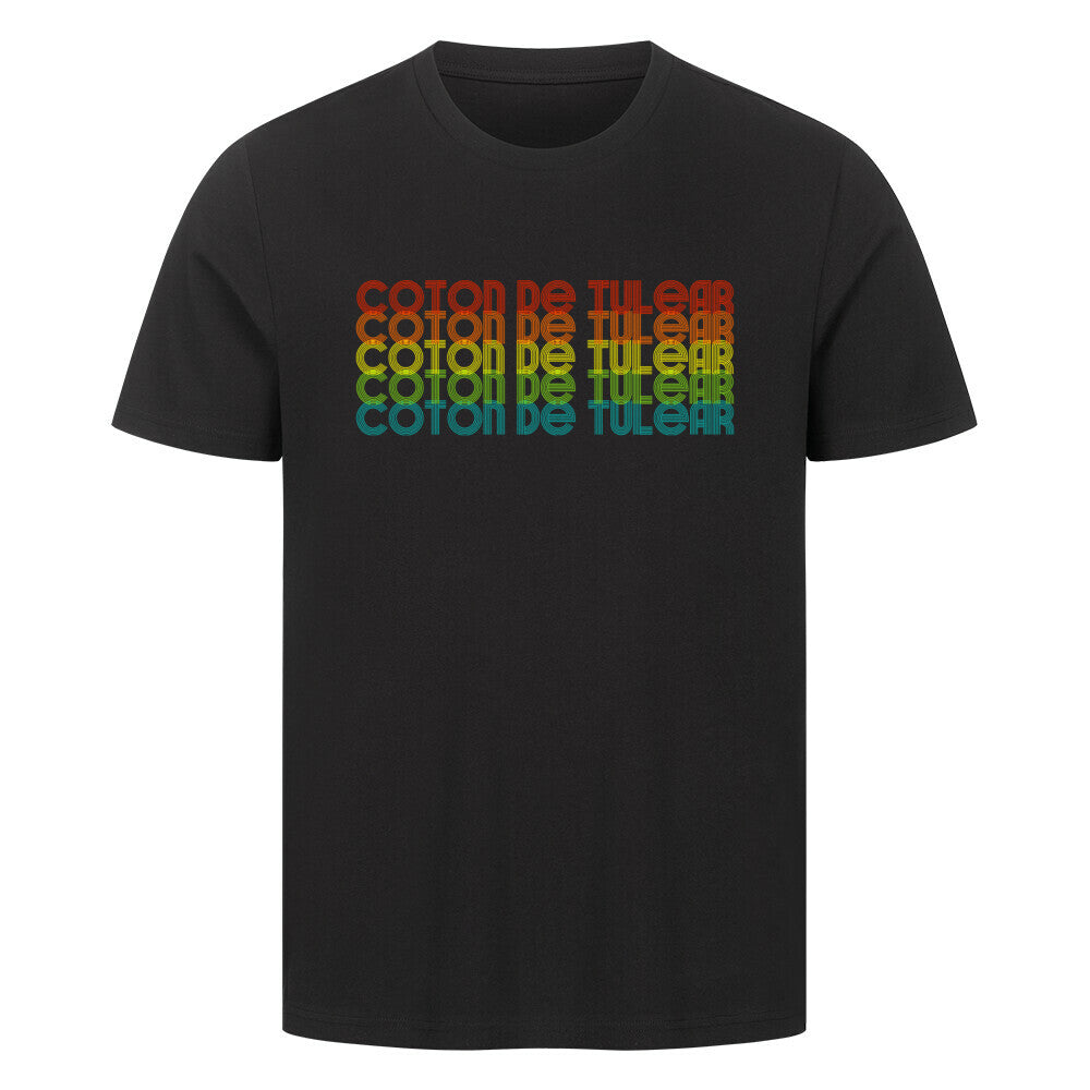 Premium T-Shirt "Coton de Tuléar - RETRO" Schwarz – hunde-shirt.de