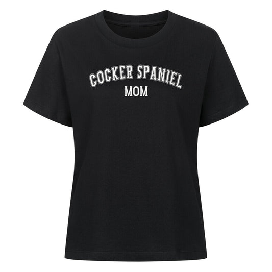 Premium Damen-Shirt "Cocker Spaniel - MOM" Schwarz – hunde-shirt.de