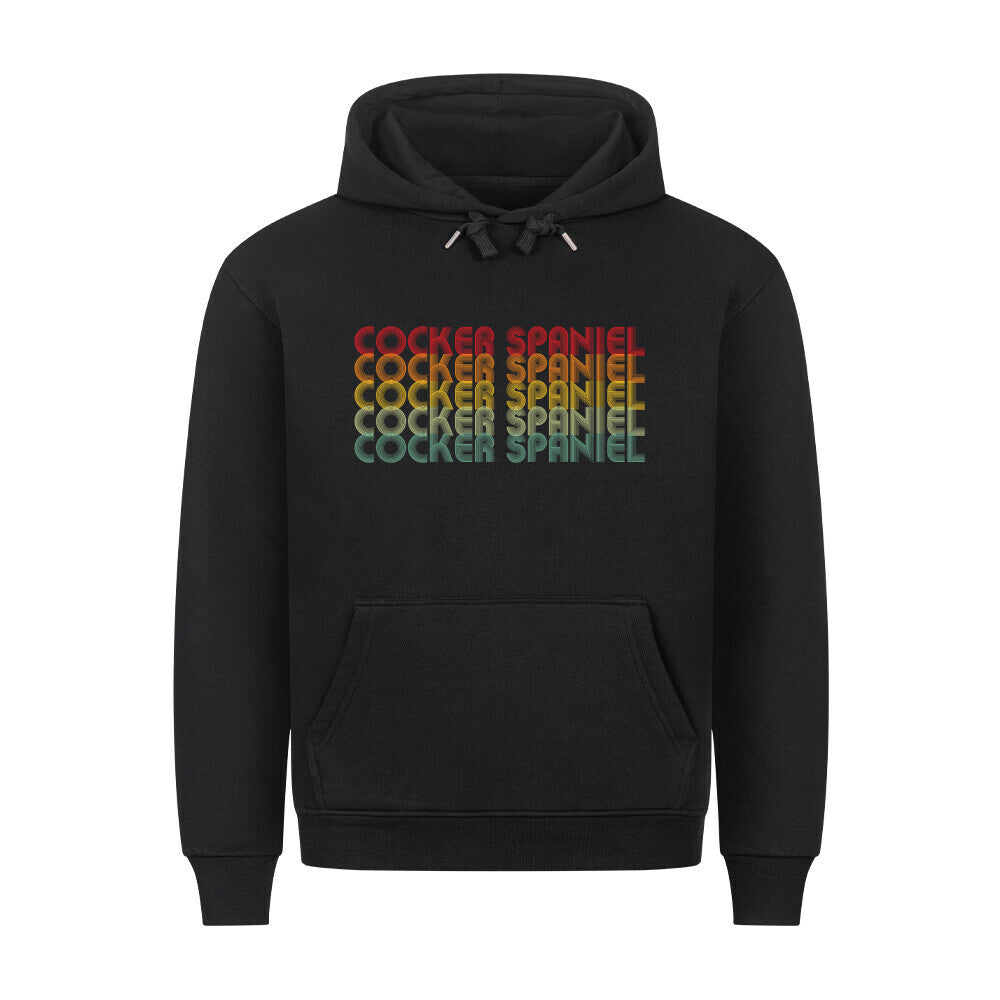 Premium Hoodie "Cocker Spaniel - RETRO" Schwarz – hunde-shirt.de