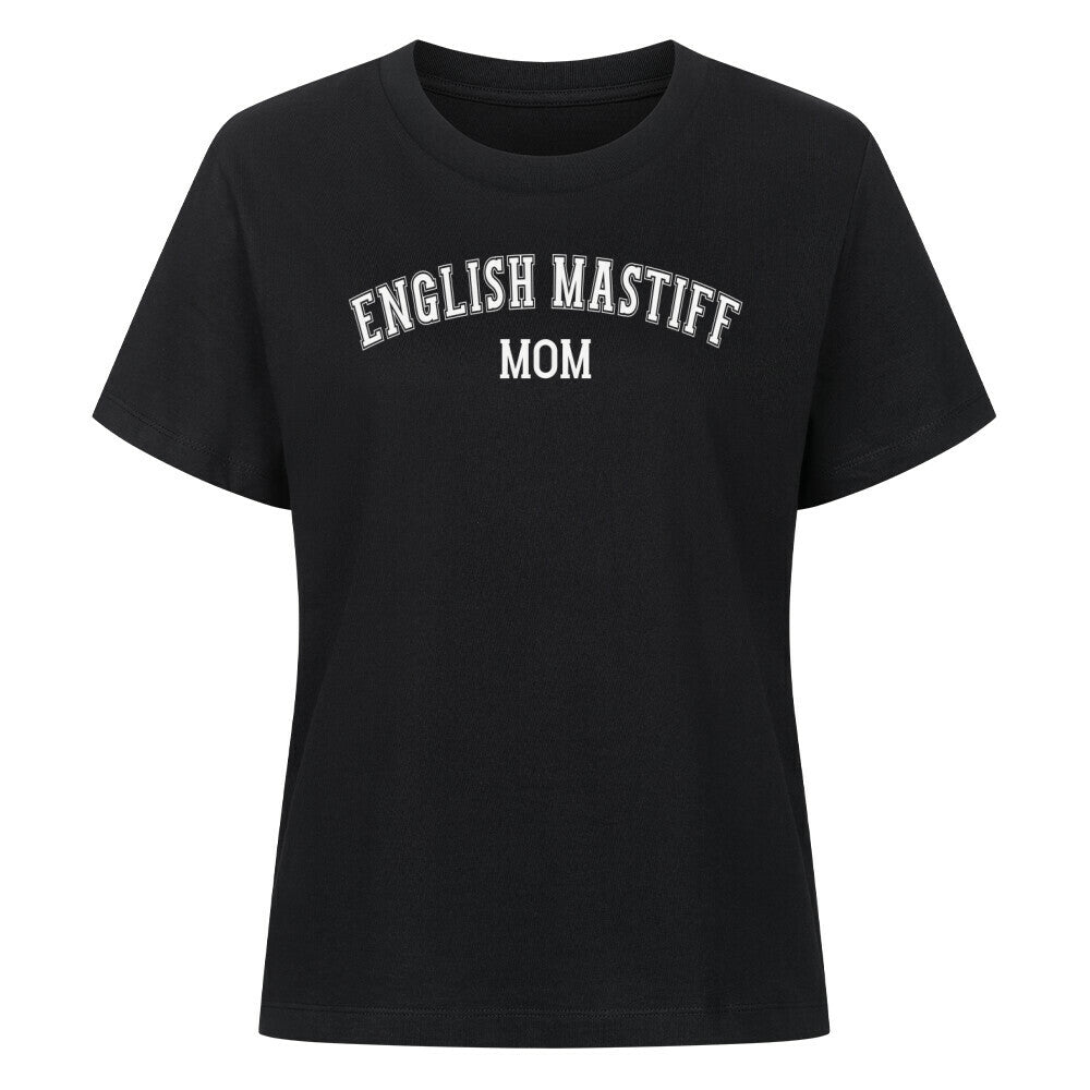 Premium Damen-Shirt "English Mastiff - MOM" Schwarz – hunde-shirt.de