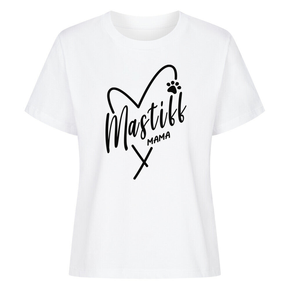 Premium Damen-Shirt "English Mastiff - MAMA" Weiß – hunde-shirt.de