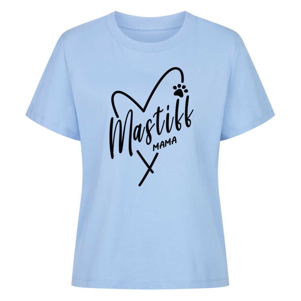 Premium Damen-Shirt "English Mastiff - MAMA" Sky Blue – hunde-shirt.de