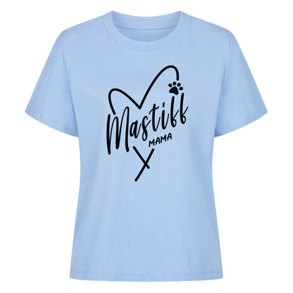 Premium Damen-Shirt "English Mastiff - MAMA" Sky Blue – hunde-shirt.de