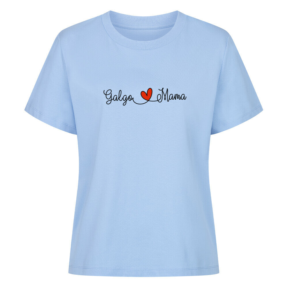 Premium Damen-Shirt "Galgo - Mama" Sky Blue – hunde-shirt.de