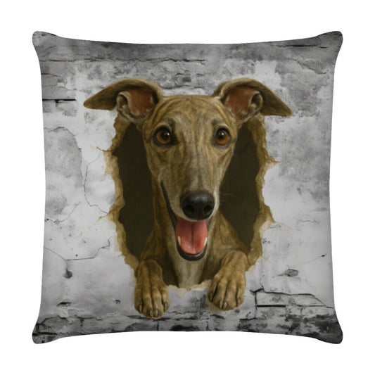 Kissen "Galgo - Wall" Weiß – hunde-shirt.de