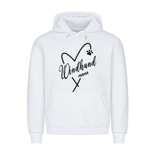 Premium Hoodie "Windhund - MAMA" Weiß – hunde-shirt.de