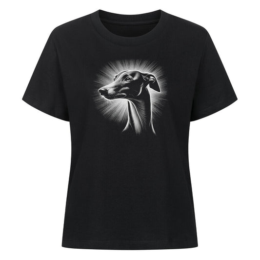 Premium Damen-Shirt "Italian Greyhound / Windspiel - Shine" Schwarz – hunde-shirt.de
