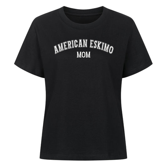 Premium Damen-Shirt "American Eskimo - MOM" Schwarz – hunde-shirt.de
