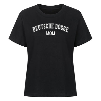 Premium Damen-Shirt "Deutsche Dogge - MOM" Schwarz – hunde-shirt.de