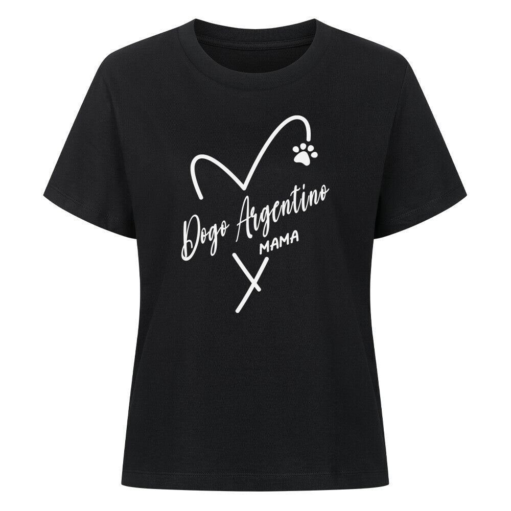 Premium Damen-Shirt "Dogo Argentino - MAMA" Schwarz – hunde-shirt.de