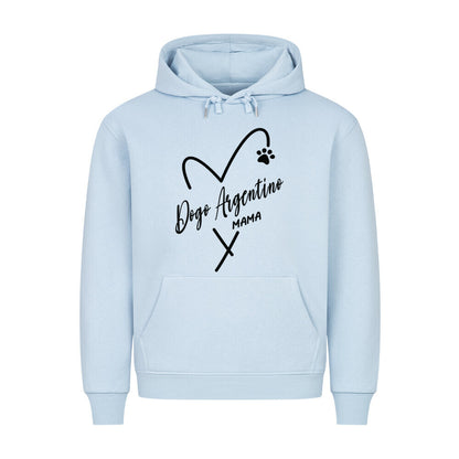 Premium Hoodie "Dogo Argentino - MAMA" Babyblau – hunde-shirt.de